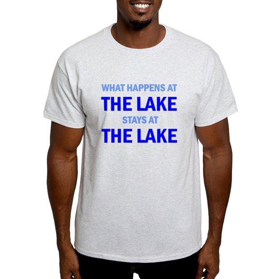 CafePress - What Happens At The Lake Stays At The Lake Light T - Men's Classic Graphic T-Shirt