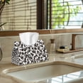 thumbnail image 5 of ZUXONGSY Cow Print Tissue Box Cover 2 Packs Rectangular PU Long Tissue Box Cover with Snap Button Tissue Box Holder for Kitchen Easy to Clean Tissue Case Bag Organizer for Women Friends, 5 of 7