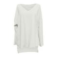 thumbnail image 4 of Tumotour Pullover for Women V-Neck Long Sleeve Casual Loose Top 2025 Sweatshirts Blouse Tops, 4 of 4