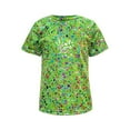 thumbnail image 3 of LIIPEE Girls T-Shirts Summer Fashion Short Sleeve Sequin Leopard Printed Round Neck Tshirts Toddler Versatile Beach Tee Shirts,Green,12-14 Years, 3 of 3