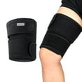 thumbnail image 1 of Compression Thigh Wrap For Targeted Support, Unisex Adjustable Hamstring Brace With Ventilation Holes And Ergonomic Design, Black Adjustable For 35-72Cm Thighs, 1 of 7