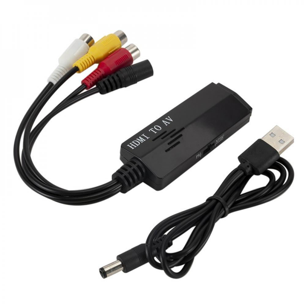 Adaptador HDMI-compatible Para AV Composite CVBS RCA Audio Video Converter 