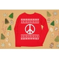 thumbnail image 5 of Old Glory Mens Peace Sign Ugly Christmas Sweater Long Sleeve T Shirt, 5 of 6