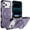Lightpurple, variant on Premium Magnetic Case for iPhone 17, Luxury Slim Hybrid TPU + PC Shockproof Cover with Rotating Metal Ring Stand Elegant Protective Phone Case for iPhone 17, Blue