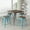 Teal, variant on Merrick Lane 24 Inch Tall Stackable Black Metal Bar Counter Stool With Textured Elm Wood Seat In Set Of 4