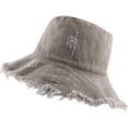 thumbnail image 4 of CoCopeaunts Women's Bucket Hat Summer Simple Casual Vintage Frayed Brim Bucket Cap Foldable Comfort Fisherman Hat for Men, 4 of 8