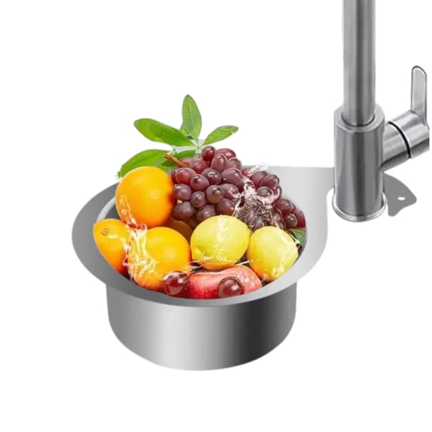Canastilla coladora para fregadero de cocina de acero inoxidable con diseño de cisne