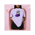thumbnail image 2 of Playera Blusa De Puño Levantado Con Un Pañuelo Dia De La Mujer Color Lila Talla Mediana Marca Emil SaEs, 2 of 4