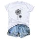 thumbnail image 3 of Blusas de Manga Corta para las Mujeres Divertida Impresión Cuello Redondo Camiseta Vintage, Blusas de Primavera para las Mujeres, 3 of 5