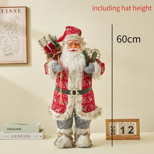 Papá Noel grande de 60cm, decoraciones de Feliz Navidad para el hogar, Feliz Año Nuevo, muñeca de Papá Noel, decoraciones de ventana, regalo para el hogar, 2023(style 8