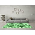 thumbnail image 3 of Ahgly Company Indoor Rectangle Abstract Emerald Green Modern Area Rugs, 2' x 5', 3 of 4
