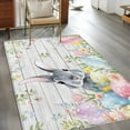 thumbnail image 3 of Easter Area Rug 4x6 Washable Rug Non Slip Spring Bunny Colorful Eggs Plants Wooden Grain Large Area Rug Indoor Floor Carpet for Entryway Bedroom Kitchen Living Room Home Office Dining Room Nursery, 3 of 8