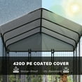 thumbnail image 4 of CoSoTower Chenil pour Chien Extérieur avec Housse Imperméable Résistante aux UV, Bols d'Alimentation Rotatifs et Réglables à 4 Niveaux, 6 x 6 x 6 Pieds, 4 of 7