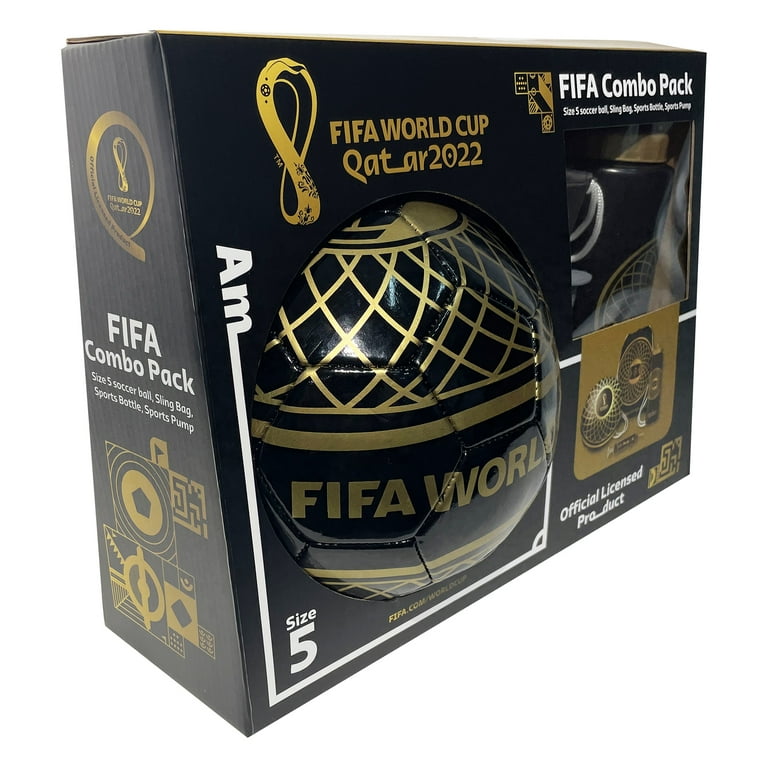 FIFA World Cup Platinum Soccer Combo Set, Size 5 Ball, Pump