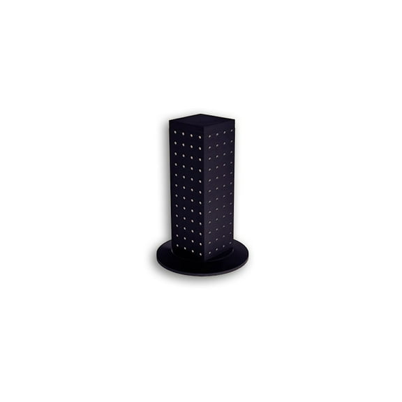 Azar International 4-Sided Interlocking Pegboard Display, 12"(H) x 4"(W) x 4"(D), Black