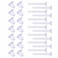 thumbnail image 1 of Aretes de plástico DSOMHZ transparentes tipo stud, 100 pares, 12 mm, 1 of 8