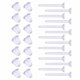 thumbnail image 1 of Aretes de plástico DSOMHZ transparentes tipo stud, 100 pares, 12 mm, 1 of 8
