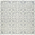 thumbnail image 2 of SAFAVIEH Cambridge Kimberly Geometric Wool Area Rug, Silver/Ivory, 4' x 4' Square, 2 of 7