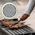 thumbnail image 4 of Grate Round Camp Grill Grate Barbecue Mesh Cast Iron Grate Black 19.00X19.00X0.40CM, 4 of 7