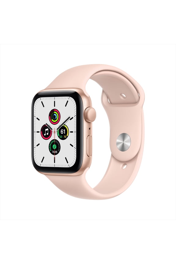 Restored Apple Watch SE, ib_smart_watches, GPS 44mm, Gold Aluminum Case with Pink Sand Sport Band, 1, 1, 1