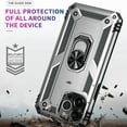 thumbnail image 3 of Starshop iPhone 17 Case Phone Cover Shockproof Ring Stand Case With Glass Screen - Silver, 3 of 5