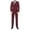 Burgundy, variant on 2-Piece Suit Set with Jacket and Dress Pants, Slim Fit