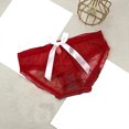 thumbnail image 3 of Gibobby Ropa interior para mujer de encaje Ropa interior para mujer Bragas para mujer Bikini Ropa interior Hipster Calzoncillos Calzoncillos de encaje de algodón(Rojo,Talla única), 3 of 4