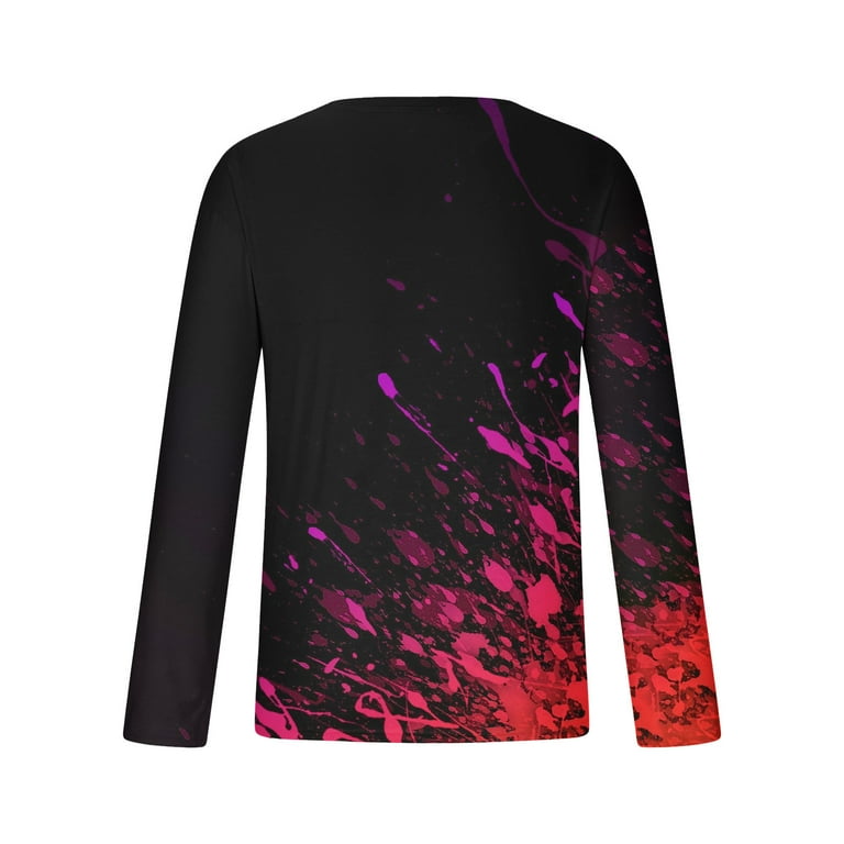 Men's Cotton Blend Long Sleeve Tees, Soft Crew Neck T Shirts