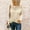 Beige, variant on Olyvenn Lace Stitching Raglan Long Sleeve Short Sweaters for Women Loose Casual Ladies Fashion Mock Neck Solid Color Ladies Fashion Female Leisure Beige L
