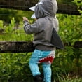 thumbnail image 3 of Kiapeise Toddler Kids Boys Girls Shark Hooded Tops Hoodie Jacket Coat Outerwear 1-6T, 3 of 7