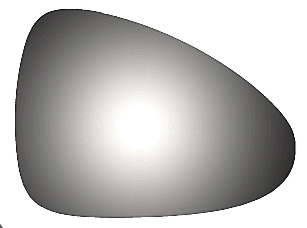 Burco 5472 Passenger Side Convex Replacement Mirror Glass for Porsche Panamera