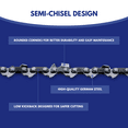 thumbnail image 3 of Jeremywell 10 Inch R40 Chainsaw Chain Blade 40 Drive Links 3/8" LP Pitch 0.043'' Gauge Semi Chisel Fits Husqvarna, Stihl, Carlton, Windsor (3 Pack), 3 of 4