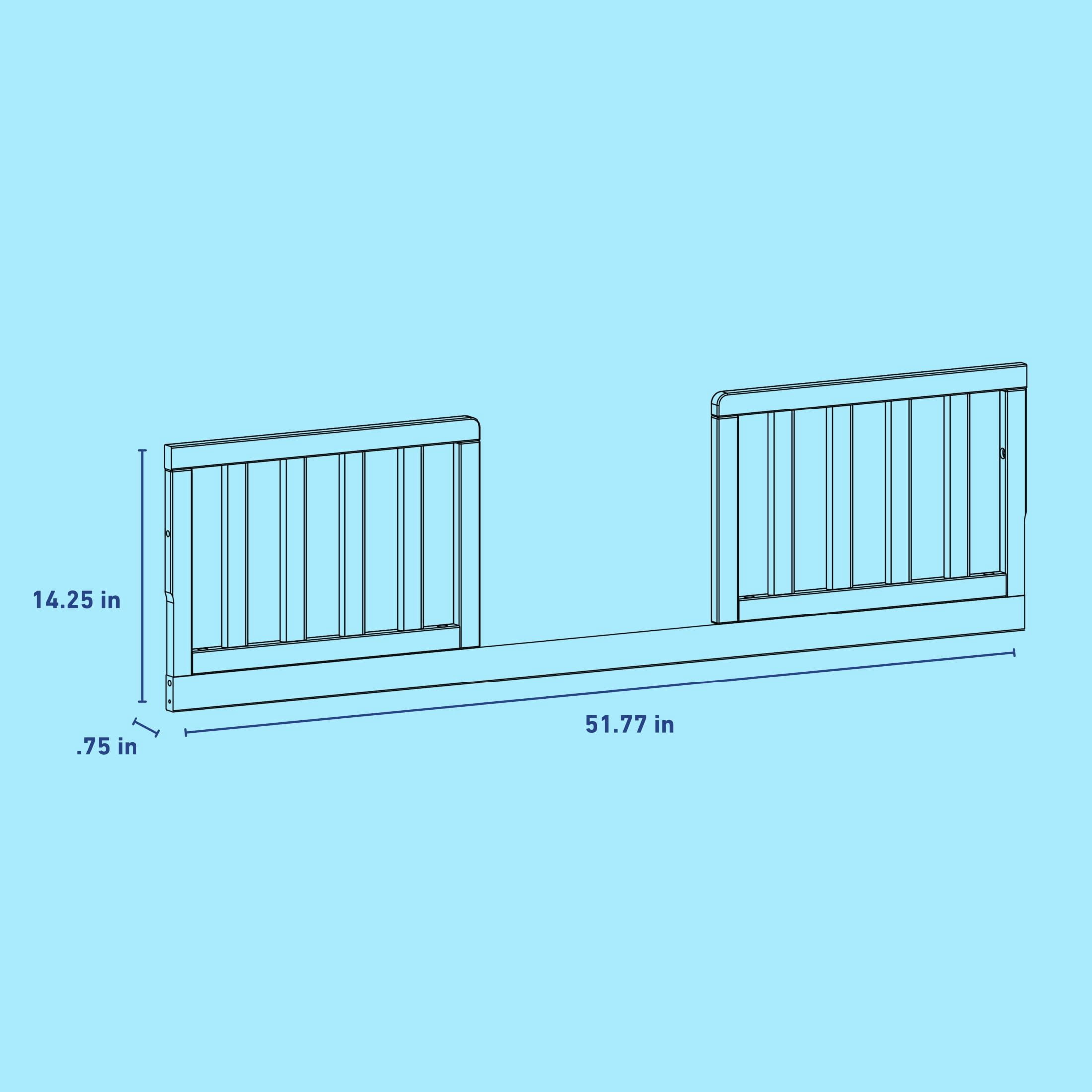 Graco Universal Toddler Safety Guardrail Kit (Slats) - Sage