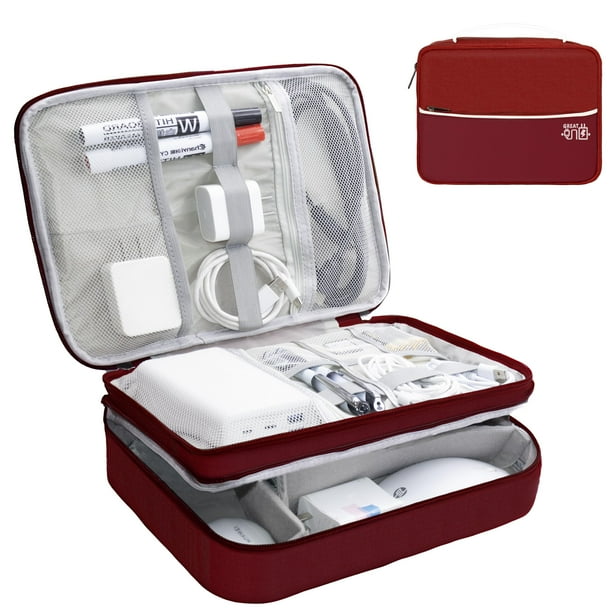 Bolsa organizadora Miavers Electronics de nailon impermeable de tres capas