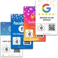 thumbnail image 1 of Custom Reusable Tag-Tap/QR Social Review Card -4 Pack Instant Social Reviews Card - QR Code and NFC Cards for Business, Social Review Tap Card, 1 of 5
