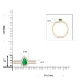 thumbnail image 4 of ANGARA Natural Pear Emerald and Diamond Halo Split Shank Ring in 14K Rose Gold for Women (Size-6x4mm) | May Birthstone, Birthday, Anniversary, Jewelry Gift for Women | Natural Emerald Ring, 4 of 9