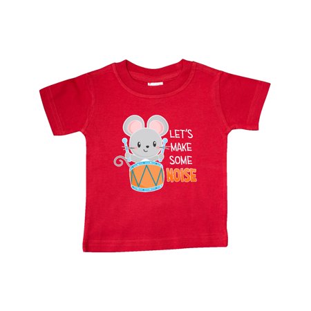 

Inktastic Lets Make Some Noise Cute Mouse Drummer Gift Baby Boy or Baby Girl T-Shirt