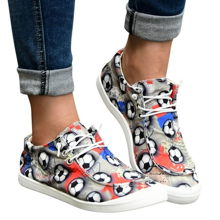 

ZXHACSJ Floral Print Women s Sports Shoes Flat Breathable Shoes Women s Shoes Gray 37