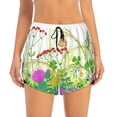 thumbnail image 3 of Uemuo Plants and Insects Pattern Women's Athletic Shorts High Waisted Running Shorts with Liner Pockets Gym Elastic Workout Shorts-X-Large, 3 of 9