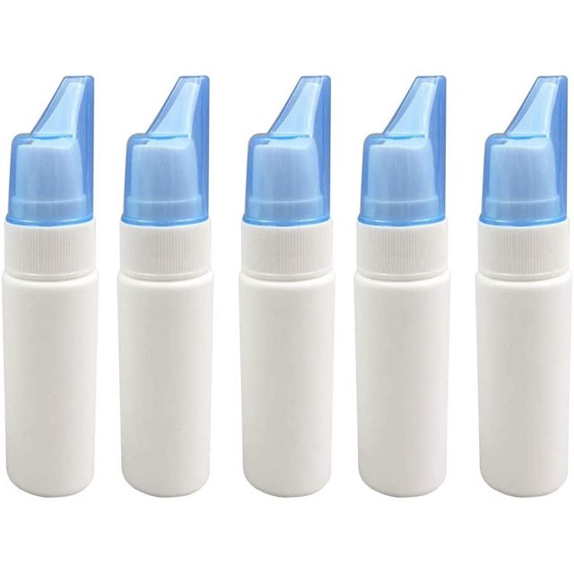 5 botellas de spray nasal de plástico vacías, recipiente reutilizable, pulverizador de niebla fina (60 ml)