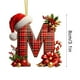 thumbnail image 2 of Adornos Navideños con Monograma Acrílico de 26 Letras y Gorro de Papá Noel | Adornos Colgantes 2D para Árbol de Navidad | Decoración Navideña para El Hogar | Adornos Navideños Multiusos para Chimenea, 2 of 5