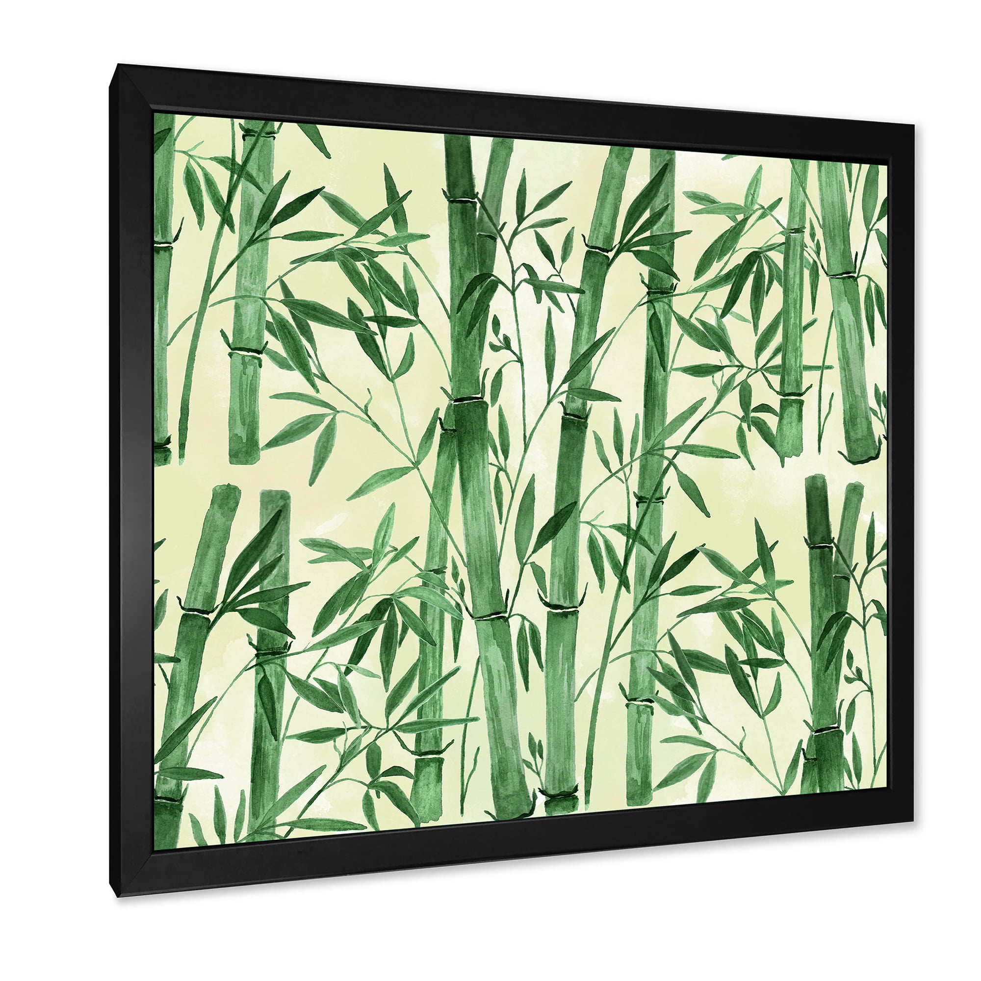 Designart 'The Forest of Bamboo Branches I' Tropical Framed Art Print