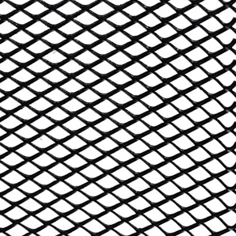 Modengzhe 40 x 13 inch Car Grill Mesh Sheet, Black Painted Aluminum Alloy  Multifunctional Grille Mesh Roll, 3 x 6 mm Rhombic-Shape Grids