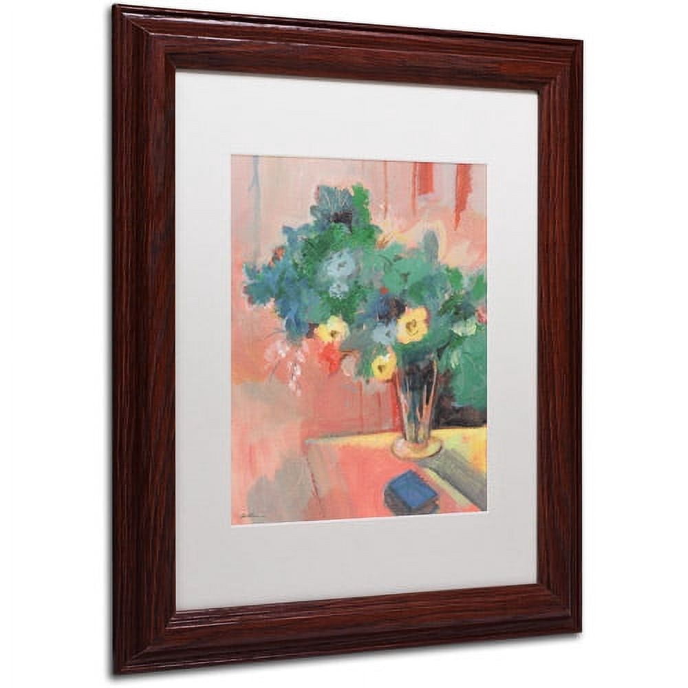 Trademark Fine Art "Bouquet for Bonnard" Canvas Art by Sheila Golden, White Matte, Wood Frame
