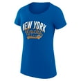 thumbnail image 2 of Women's G-III 4Her by Carl Banks  Blue New York Knicks Filigree Logo Fitted T-Shirt, 2 of 3