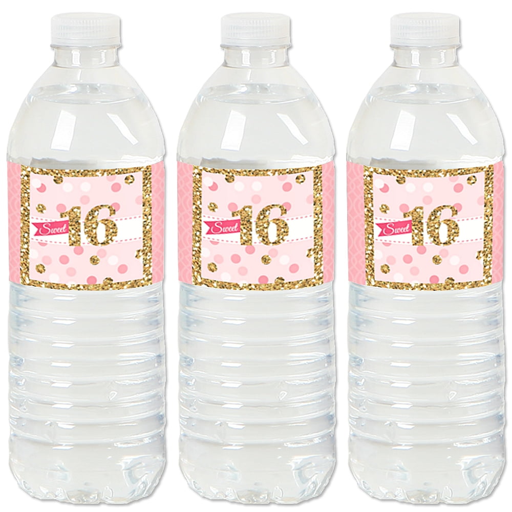 20 DISNEY BLUE CINDERELLA PERSONALIZED BIRTHDAY PARTY FAVORS WATER BOTTLE LABELS 