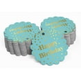 thumbnail image 2 of Inkdotpot Gold Foil Paper Hang Tags Happy Birthday Favor Tags 100 Pieces, 2 of 6