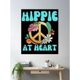 thumbnail image 2 of Hippie At Heart Peace Flower Peace Sign Hippies Sixties Poster Wall Art, Modern Wall Decor, 16x24 UNFRAMED, 2 of 3