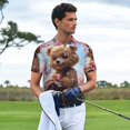 thumbnail image 3 of Fuzoiu Romantic Floral Bear Print Men's Polo Shirts Short Sleeve,Golf Shirts for Men,Mens Golf Shirt Moisture Wicking Quick-Dry-X-Large, 3 of 6