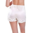 thumbnail image 4 of Women Pettipants Satin Slip Shorts for Under Dresses with Lace Edge Silk Bloomers Half Slips Culotte Slips, 4 of 5